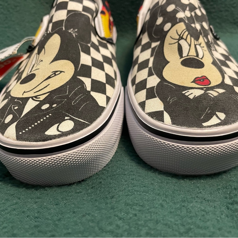Vans Slip On Disney Mickey Minnie Mouse Checkerboard Flames 90th Anniversary - Picture 4 of 15